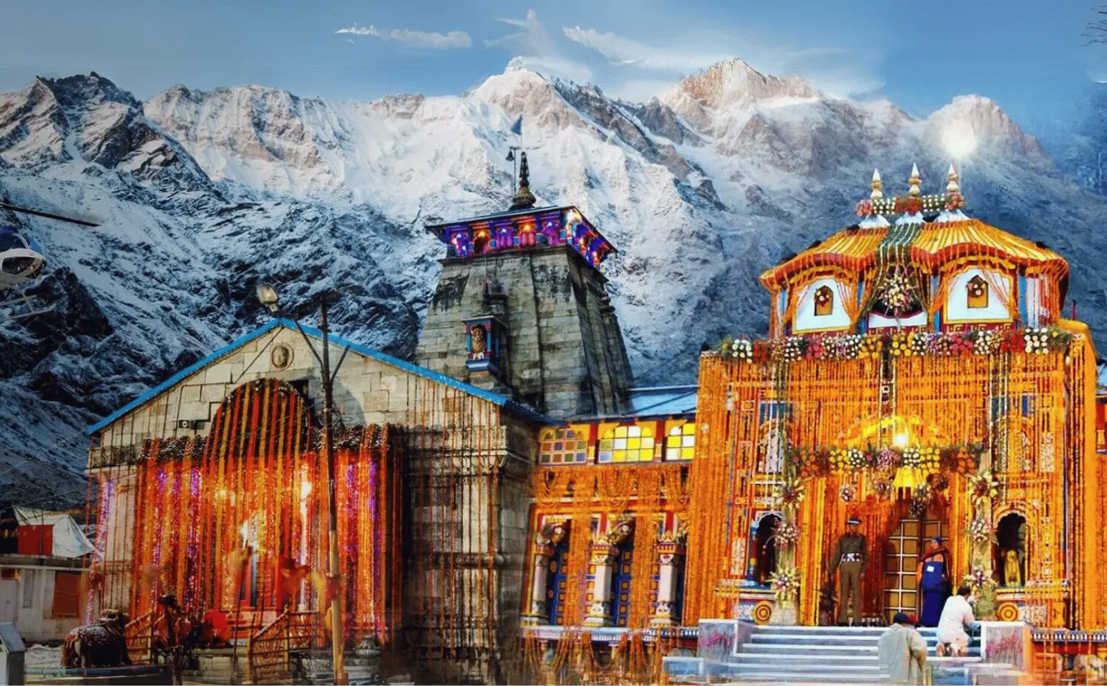 Kedarnath and Badrinath temples, two sacred Char Dham pilgrimage sites in Uttarakhand